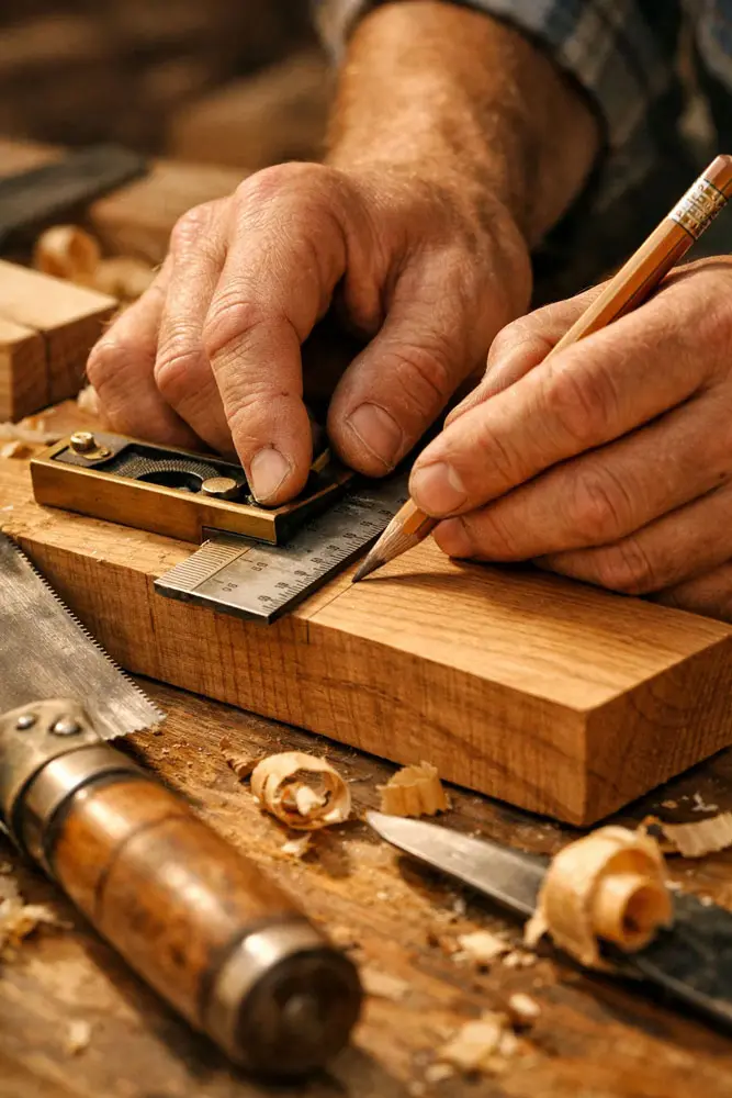 Carpenter framing detail on a West Kootenay home build
